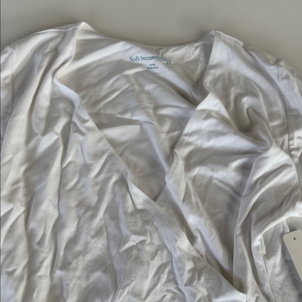 Soft Surroundings Alyssa Knit Top in White NWT - Picture 3 of 4